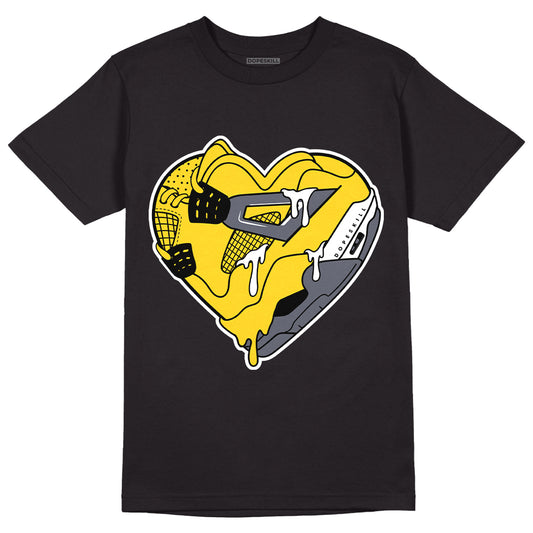 AJ 4 Lightning DopeSkill T-Shirt Heart AJ 4 Graphic