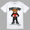 Black Canvas 4s DopeSkill T-Shirt Fake Love Graphic - White 