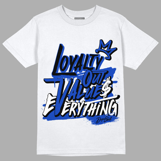 Hyper Royal 12s DopeSkill T-Shirt LOVE Graphic - White
