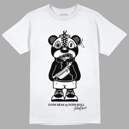 Dunk Low Panda White Black DopeSkill T-Shirt Sneaker Bear Graphic - White 