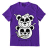 AJ 13 Court Purple DopeSkill Purple T-shirt New Double Bear Graphic