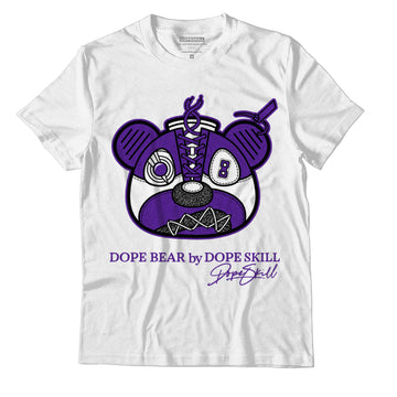 Jordan 3 Dark Iris DopeSkill T-Shirt Sneaker Bear Head Graphic - White 