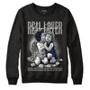 Midnight Navy 4s DopeSkill Sweatshirt Real Lover Graphic - Black