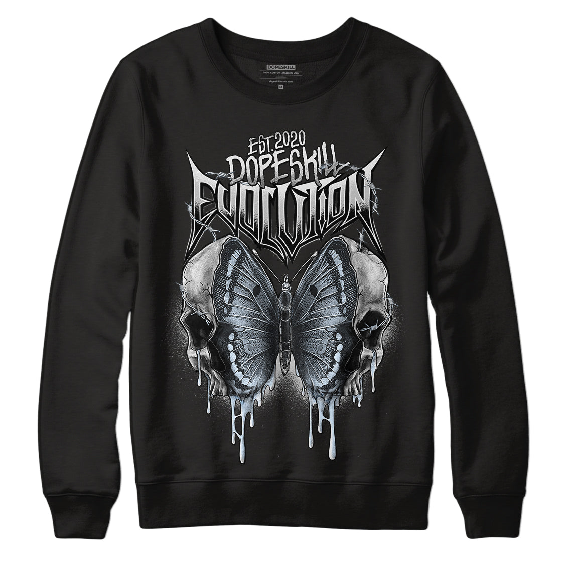 Black Metallic Chrome 6s DopeSkill Sweatshirt DopeSkill Evolution Graphic - Black