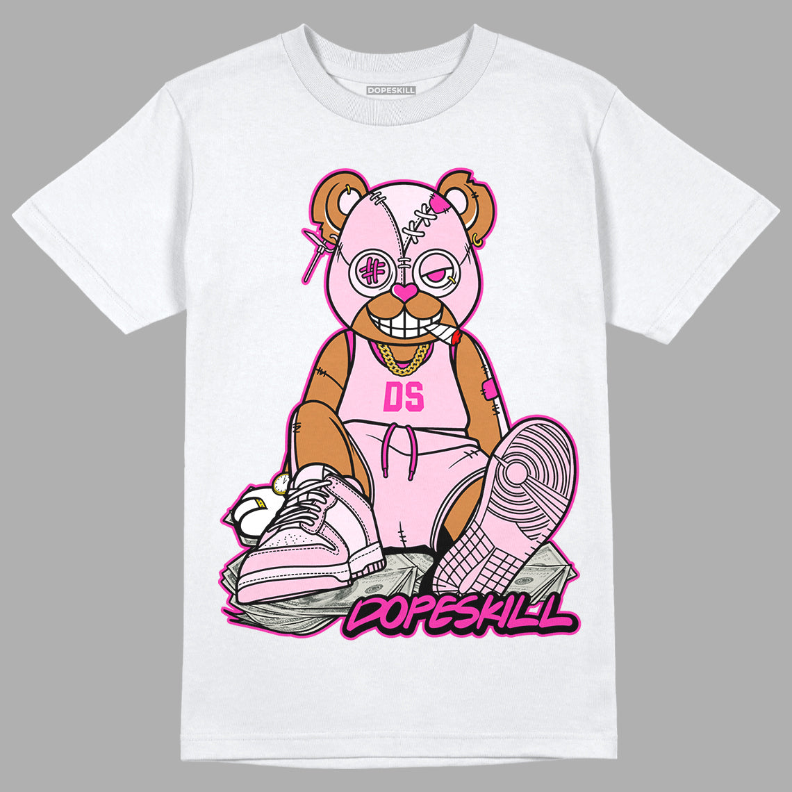 Triple Pink Dunk Low DopeSkill T-Shirt Greatest Graphic - White 