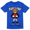 Hyper Royal 12s DopeSkill Hyper Royal T-shirt Fake Love Graphic