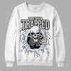 Black Metallic Chrome 6s DopeSkill Sweatshirt Trapped Halloween Graphic - White