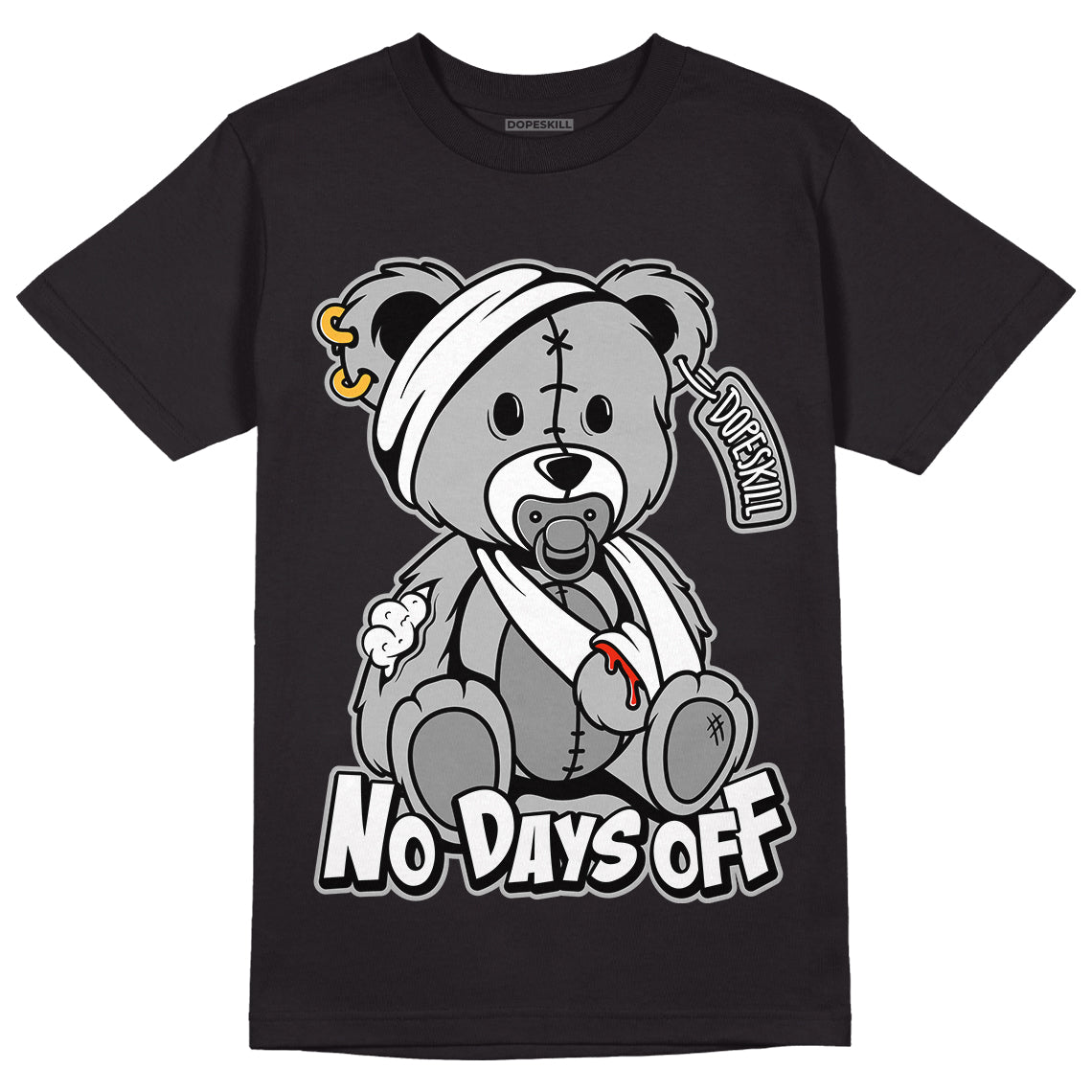 YZ 450 Utility Black DopeSkill T-Shirt Hurt Bear Graphic - Black