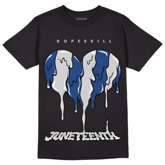 AJ 13 French Blue DopeSkill T-Shirt Juneteenth Heart Graphic