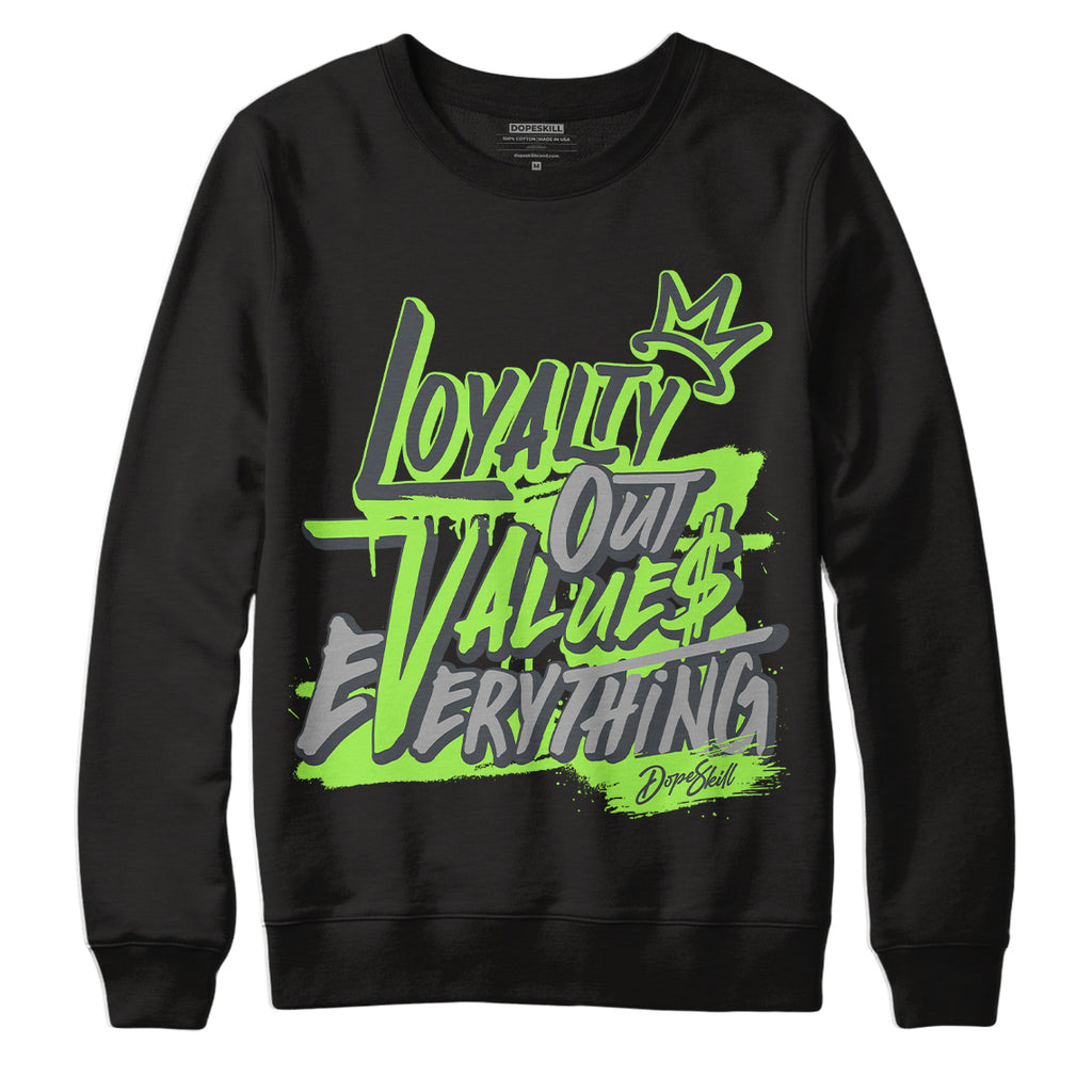 Jordan 5 Green Bean DopeSkill Sweatshirt LOVE Graphic - Black