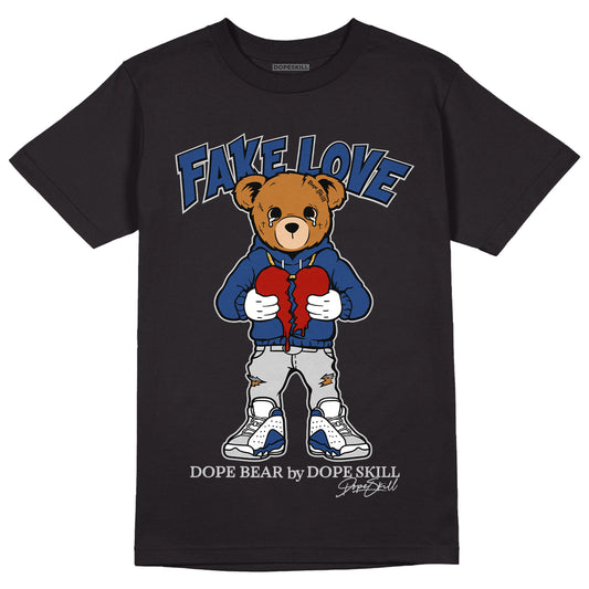 AJ 13 French Blue DopeSkill T-Shirt Fake Love Graphic