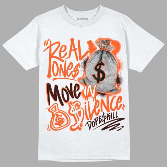 Starfish 1s DopeSkill T-Shirt Real Ones Move In Silence Graphic - White