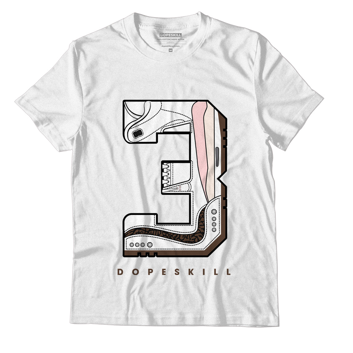 Jordan 3 Neapolitan DopeSkill T-Shirt Number No.3 Graphic