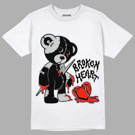 Black Canvas 4s DopeSkill T-Shirt Broken Heart Graphic - White 