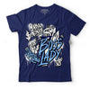 AJ 6 University Blue DopeSkill College Navy T-Shirt Boss Lady Graphic
