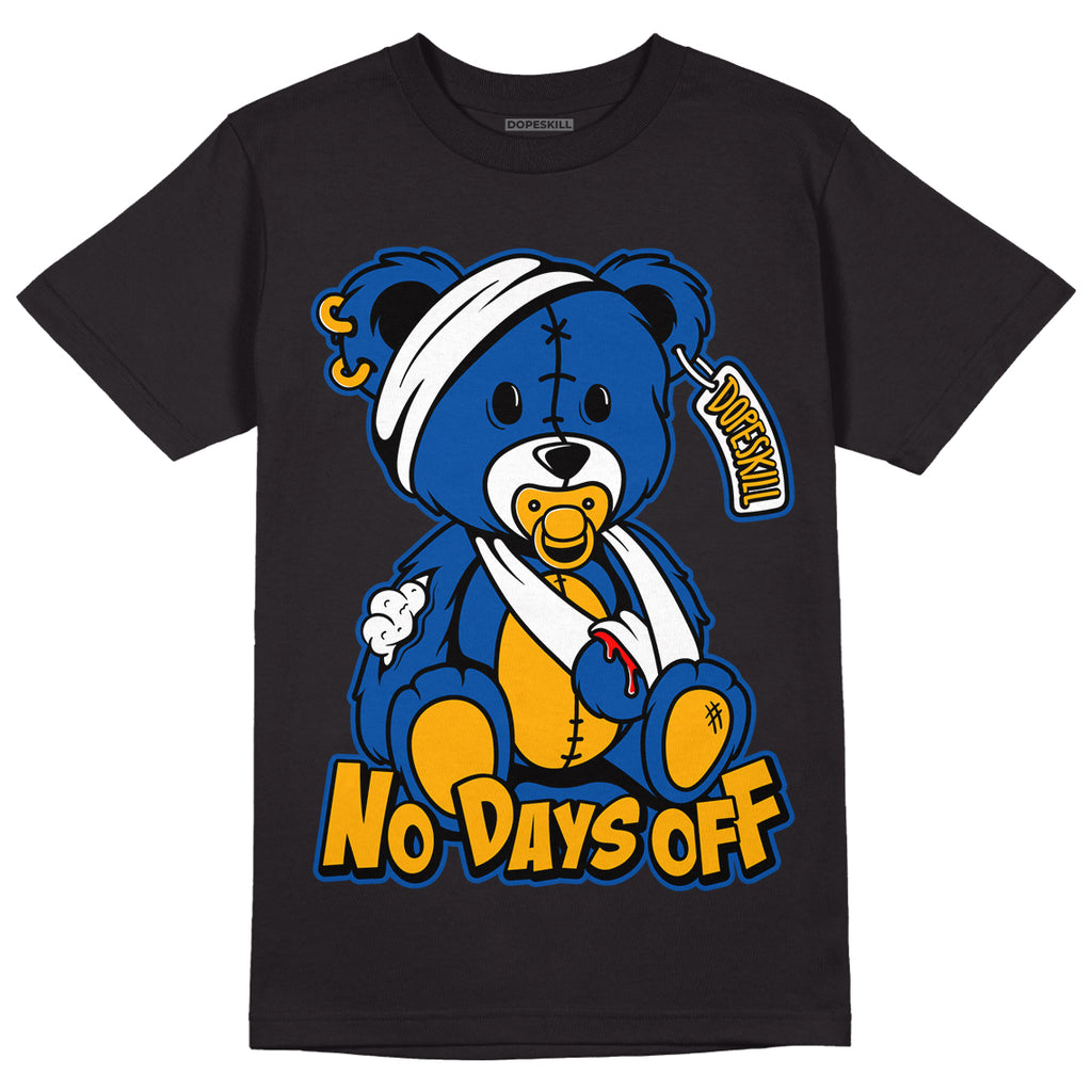 Dunk Blue Jay and University Gold DopeSkill T-Shirt Hurt Bear Graphic Streetwear - Black