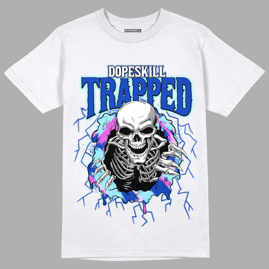 Hyper Royal 12s DopeSkill T-Shirt Trapped Halloween Graphic - White