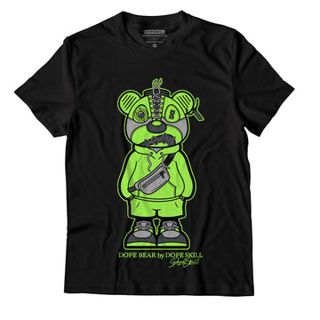 Jordan 5 Green Bean DopeSkill T-Shirt Sneaker Bear Graphic - Black