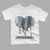Cool Grey 11s DopeSkill Toddler Kids T-shirt Juneteenth Heart Graphic, hiphop tees, grey graphic tees, sneakers match shirt - White