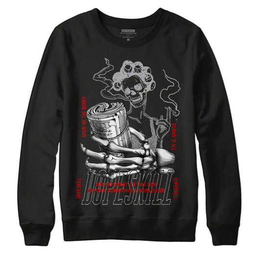 Midnight Navy 4s DopeSkill Sweatshirt Show Me The Money Graphic - Black