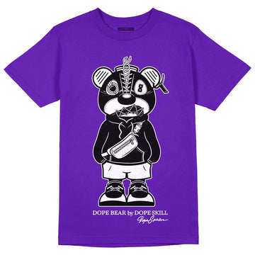 AJ 13 Court Purple DopeSkill Purple T-shirt Sneaker Bear Graphic