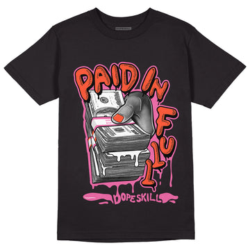 Jordan 5 GS Pinksicle DopeSkill T-Shirt Paid In Full Graphic - Black