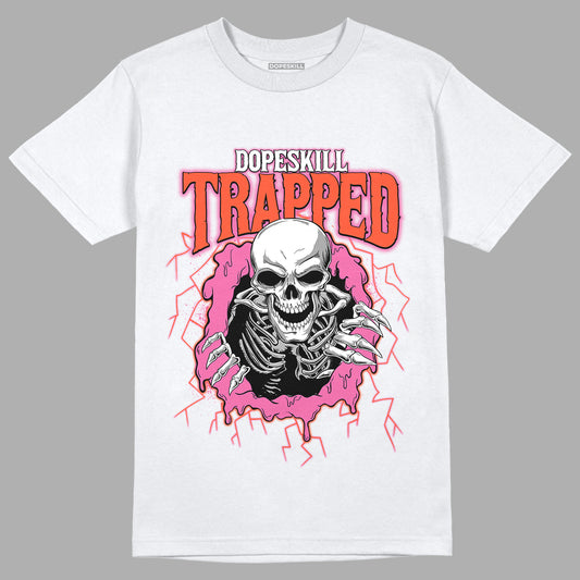 Jordan 5 GS Pinksicle DopeSkill T-Shirt Trapped Halloween Graphicv - White 