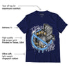 AJ 6 University Blue DopeSkill College Navy T-Shirt Takin No L's Graphic