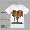 Dunk Low Team Dark Green Orange DopeSkill T-Shirt Juneteenth Heart Graphic