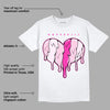 Triple Pink Dunk Low DopeSkill T-Shirt Slime Drip Heart Graphic