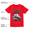 AJ 4 Red Thunder DopeSkill Red T-shirt Slow Burn Graphic