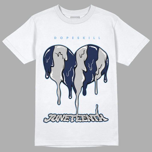 Georgetown 6s DopeSkill T-Shirt Juneteenth Heart Graphic - White