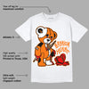 Orange Black White DopeSkill T-Shirt Broken Heart Graphic