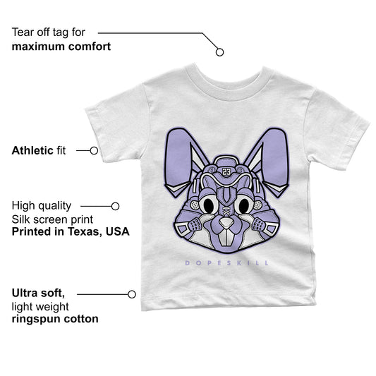 Pure Violet 11s Low DopeSkill Toddler Kids T-shirt Sneaker Rabbit Graphic