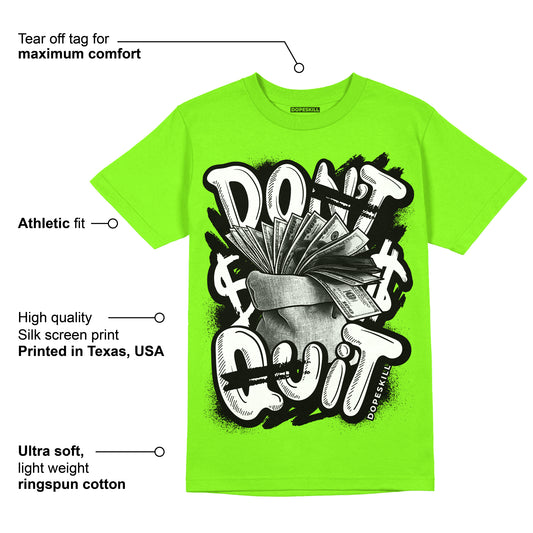 Neon Green Collection DopeSkill Neon Green T-shirt Don't Quit Graphic