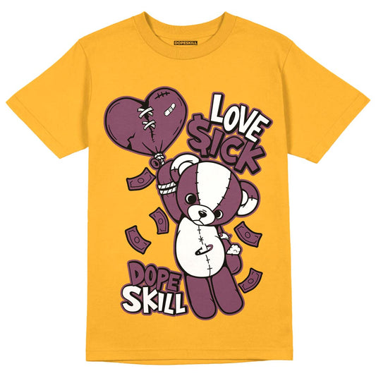 AJ 1 Retro High OG Brotherhood DopeSkill University Gold T-shirt Love Sick Graphic
