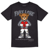 Fire Red 9s DopeSkill T-Shirt Fake Love Graphic - Black