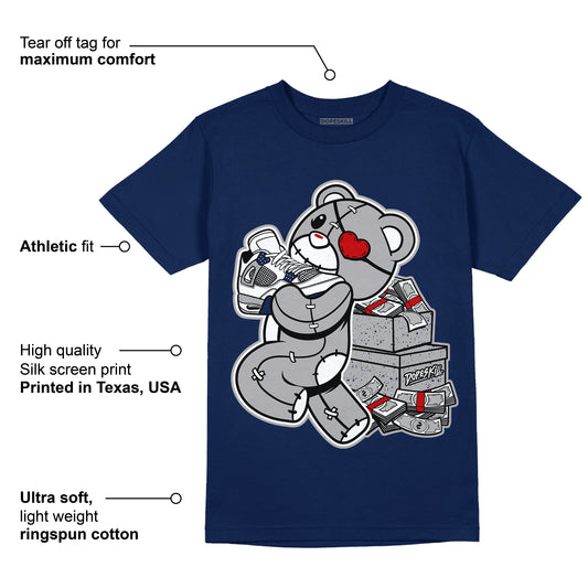 Midnight Navy 4s DopeSkill Midnight Navy T-shirt Bear Steals Sneaker Graphic