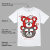 Fire Red 3s DopeSkill T-Shirt New Double Bear Graphic