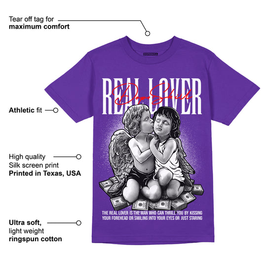 PURPLE Collection DopeSkill Purple T-shirt Real Lover Graphic