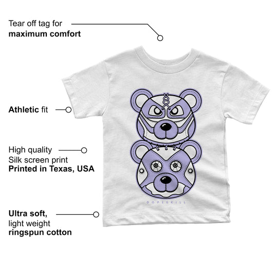 Pure Violet 11s Low DopeSkill Toddler Kids T-shirt Leather Bear Graphic