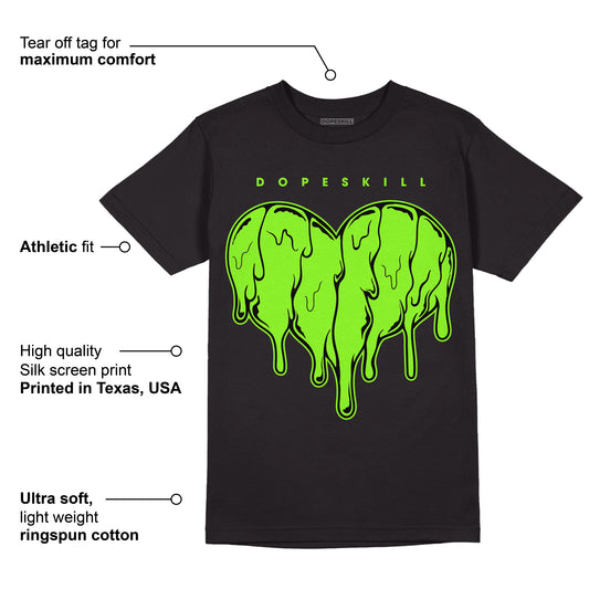 Neon Green Collection DopeSkill T-Shirt Slime Drip Heart Graphic