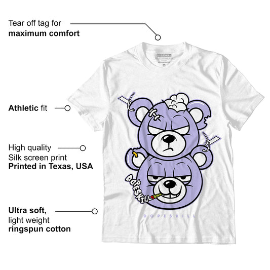 AJ 11 Low Pure Violet DopeSkill T-Shirt New Double Bear Graphic