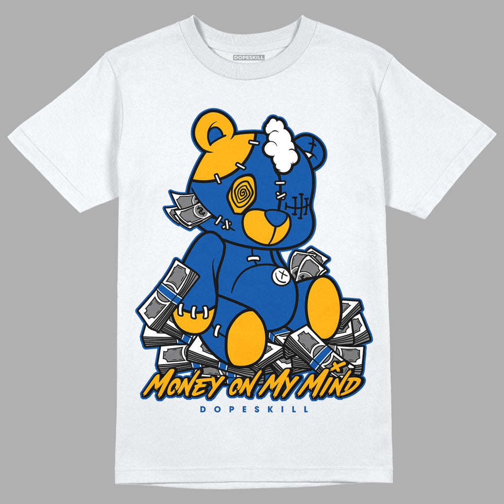 Dunk Blue Jay and University Gold DopeSkill T-Shirt MOMM Bear Graphic Streetwear - White