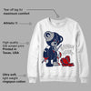 Midnight Navy 4s DopeSkill Sweatshirt Broken Heart Graphic