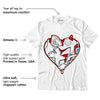 AJ 6 “Red Oreo” DopeSkill T-Shirt Heart AJ 6 Graphic