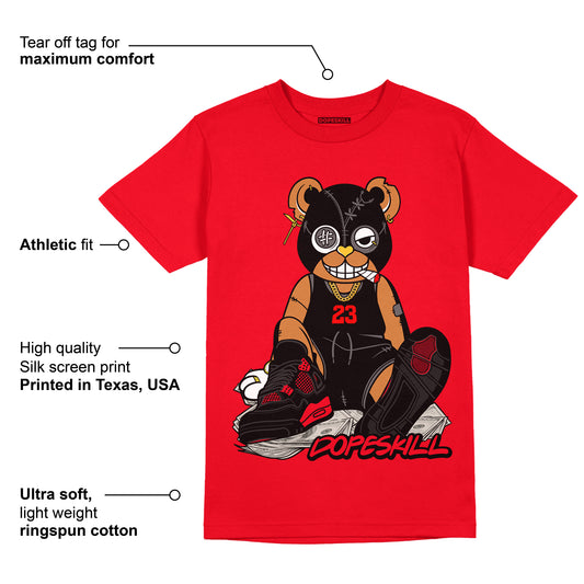 AJ 4 Red Thunder DopeSkill Red T-shirt Greatest Graphic