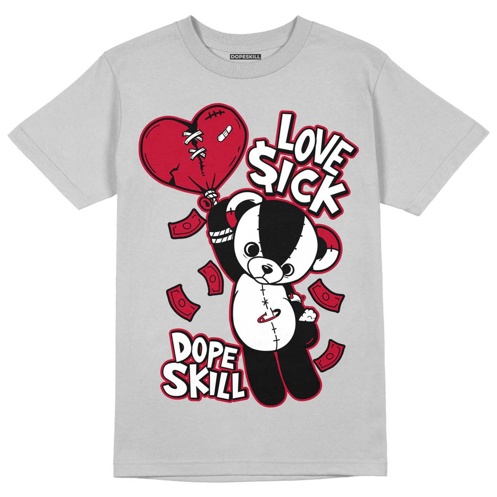 Jordan 9 Particle Grey DopeSkill Particle Grey T-shirt Love Sick Graphic