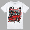 Fire Red 3s DopeSkill T-Shirt ENGINE Tshirt Graphic - White 