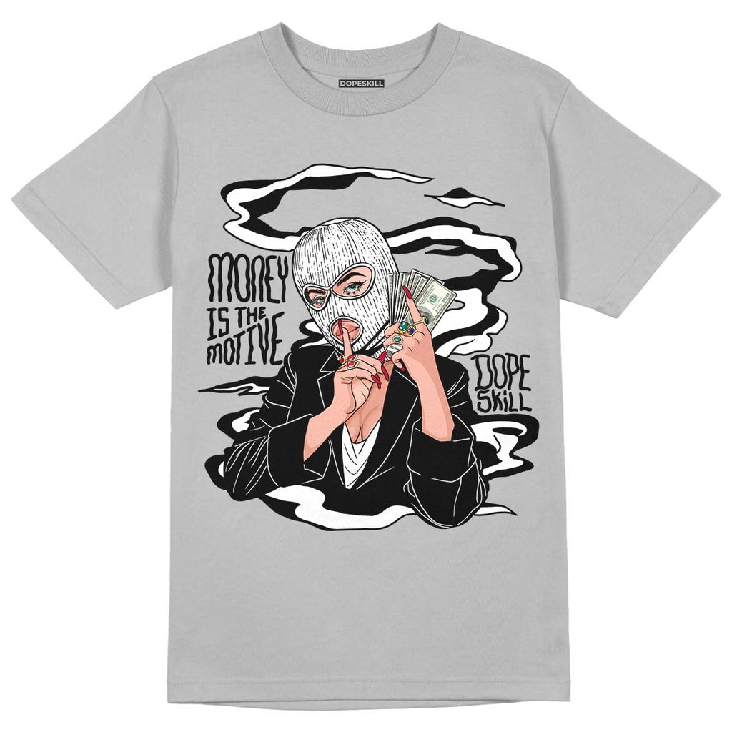 Jordan 9 Particle Grey DopeSkill Particle Grey T-shirt Money Is The Motive Graphic